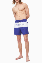 Pánské plavecké šortky KM0KM00403-CDT fialová - Calvin Klein