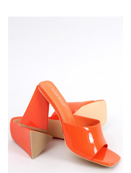 Dámské pantofle / sandálky na podpatku PM2872 Oranžová - Sweet Shoes