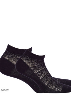 Ažurové dámské ponožky s lurexem