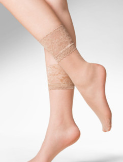 Silonkové ponožky s krajkou KALA