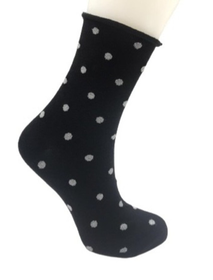 Ponožky s lurexem, bez stahovacího lemu SB015