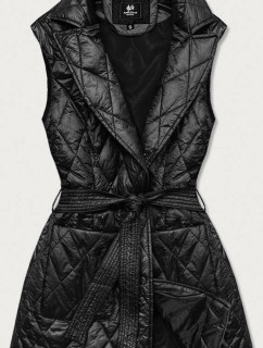 Černá dámská vesta s límcem (JIN221)