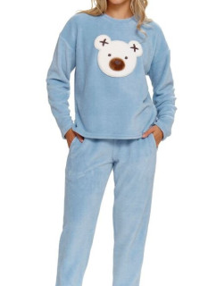 Dámské soft pyžamo Sky blue modré s medvědem