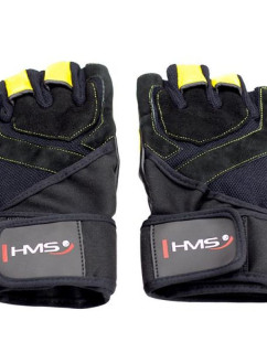 Černo-žluté rukavice HMS RST01 Gym r.S