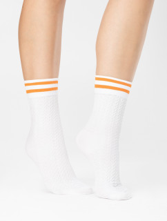 Ponožky Player 80 Den White-Orange - Fiore