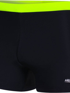 AQUA SPEED Plavecké šortky Dario Black/Grey/Yellow Pattern 138