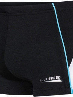 AQUA SPEED Plavecké šortky Diego Black/Blue/White Pattern 01