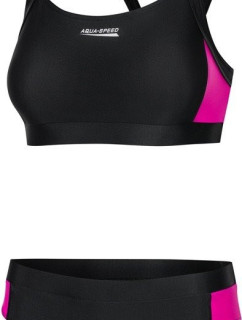 AQUA SPEED Plavky Naomi Black/Pink Pattern 19
