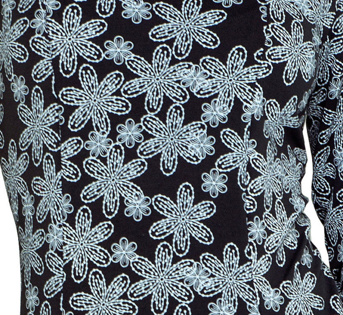 Dámské volnočasové šaty NUMOCO s dlouhým rukávem a rolákem krátké černé - Černá / S - Numoco