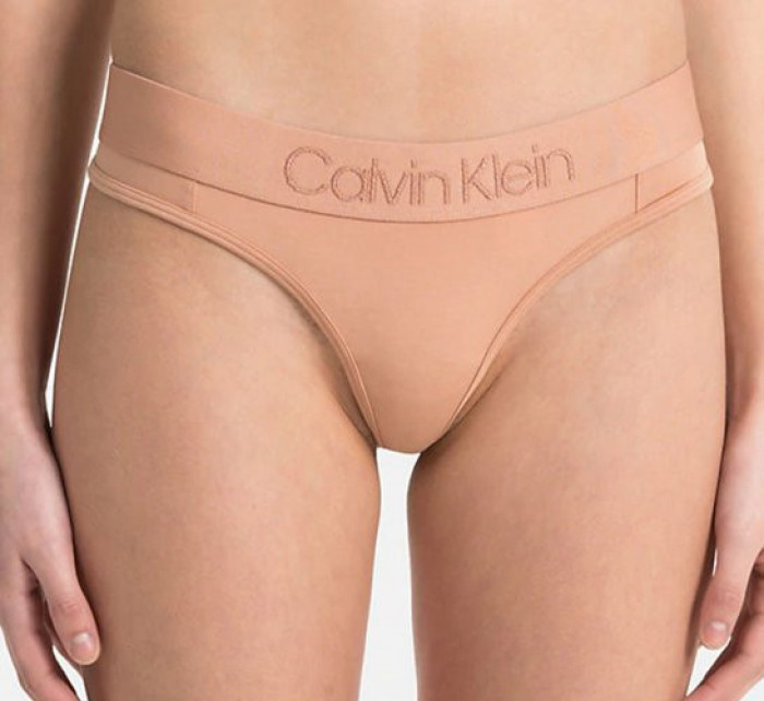 Dámské tanga QF4942E-YUT tělová - Calvin Klein