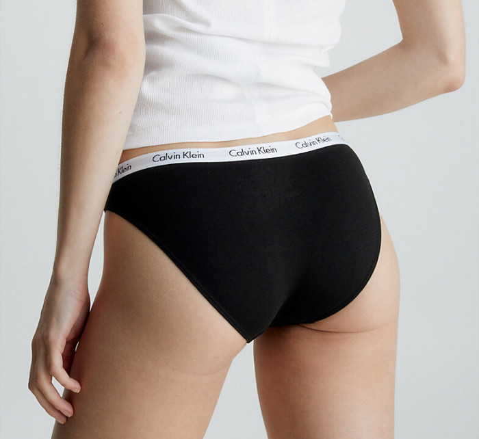 Dámské kalhotky 3 Pack Bikini Briefs Carousel 000QD3588EHVN černá/bílá/liliová - Calvin Klein
