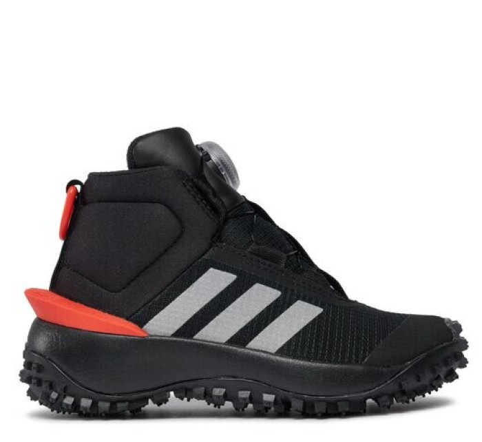 Junior zateplené kotníkové boty Fortatrail Boa K IG7262 Černá s červenou - Adidas