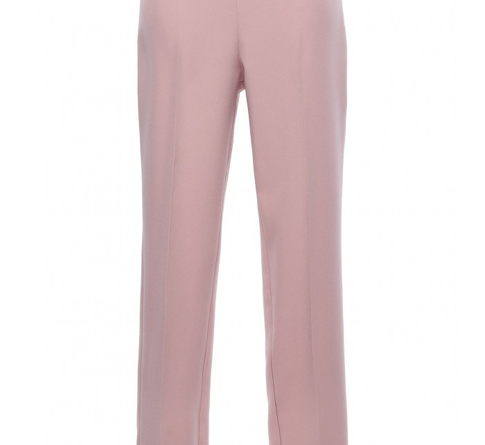 Dámské kalhoty s úzkými nohavicemi K055 pudrové růžová - Makover