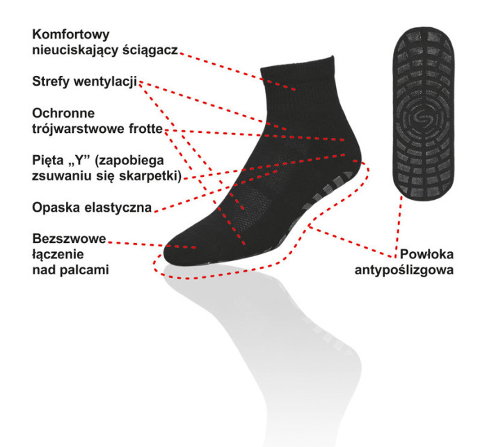 Protiskluzové ponožky GYM NON-SLIP - JJW INMOVE