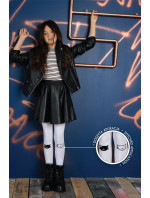 Dívčí vzorované punčochové kalhoty MIMMY - s došitými mašličkami DR2219