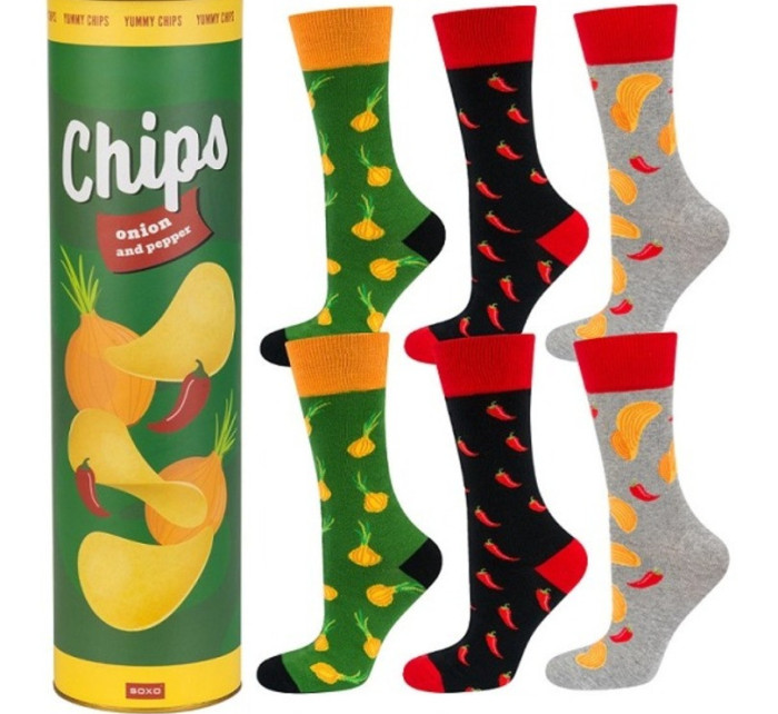 Pánské ponožky v tubě - Chips, 3 páry