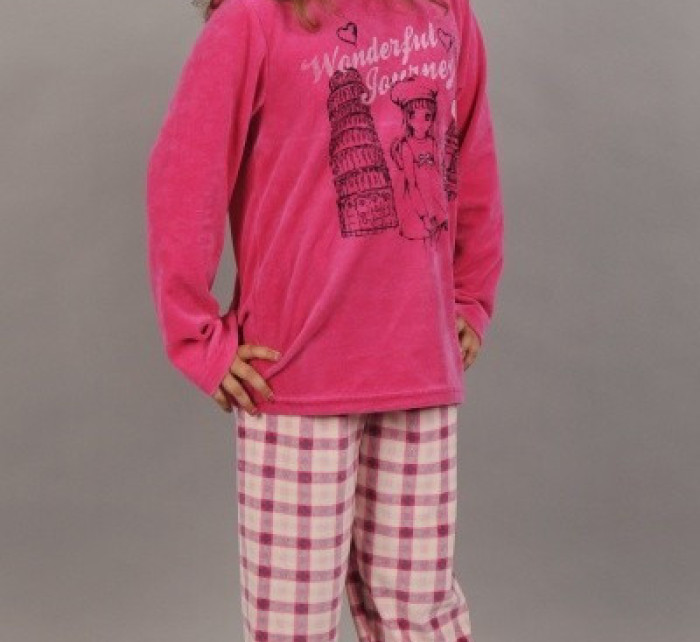 Dětské pyžamo dlouhé Dívka na cestách
