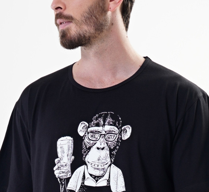 Pánská noční košile s krátkým rukávem Opice