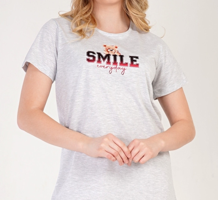 Dámská noční košile s krátkým rukávem Méďa Smile