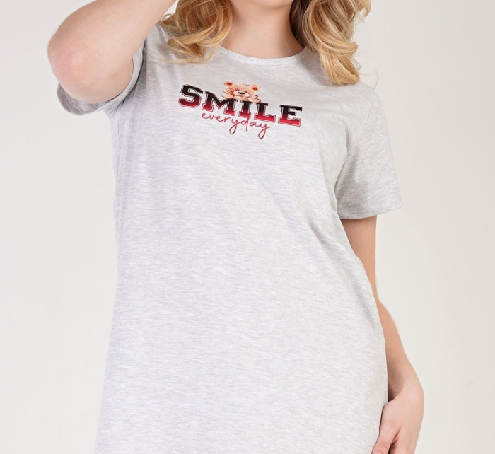 Dámská noční košile s krátkým rukávem Méďa Smile