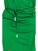 Dámské zelené sportovní šaty se zavazováním a kapsičkami model 6829563