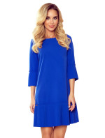 LUCY - Pohodlné plisované dámské šaty v chrpové barvě 228-8