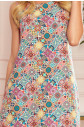VICTORIA - Dámské trapézové šaty s barevným vzorem 296-1