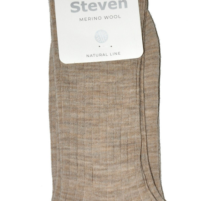 Dámské žebrované ponožky Steven art.130 Merino