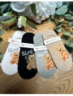 Dámské bavlněné ponožky baleríny Magnetis Medvídek