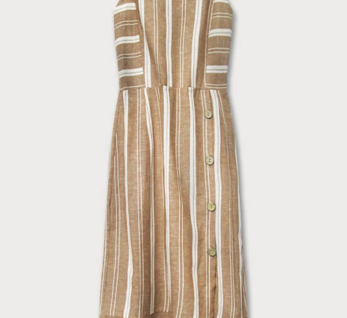 Hnědé bavlněné šaty (345ART)