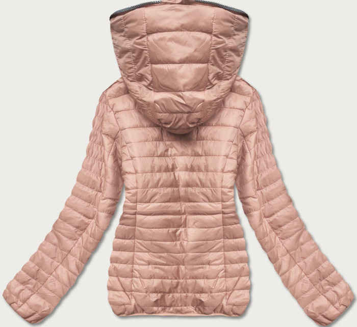 Růžová dámská bunda s kapucí (DL011)