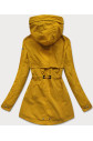 Krátká žlutá bunda parka s kapucí (TLR243)