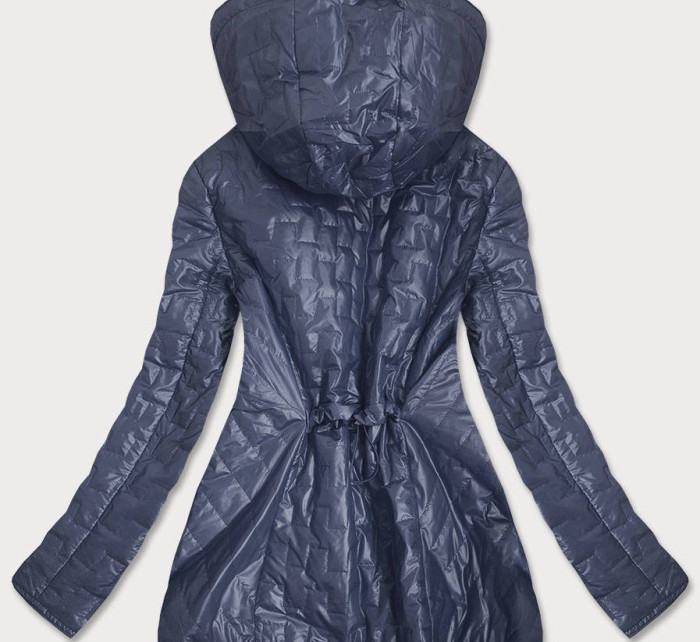Světle modrá dámská bunda s ozdobnými vsadkami (MM50)