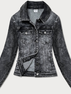 Krátká černá dámská džínová bunda (POP5989-K)