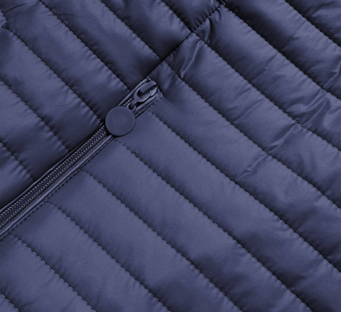 Tmavě modrá dámská oboustranná bunda s kapucí 1 (SF732)