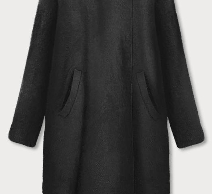 Dlouhý černý přehoz přes oblečení s kapucí (B6010-1)