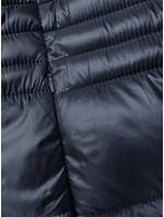 Tmavě modrá dámská prošívaná bunda pro přechodné období (2M-052)