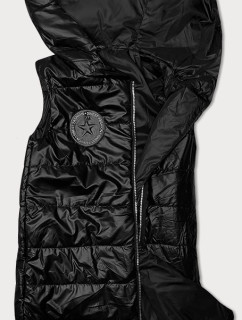 Černá dámská vesta s asymetrickým zipem S'West (B8155-1)