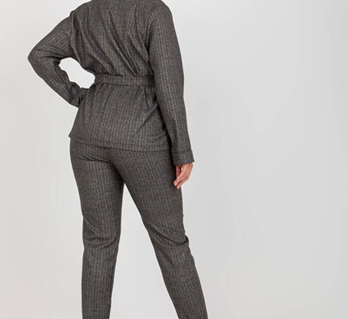 Elegantní šedé kalhoty s manžetami Lakerta (507759)