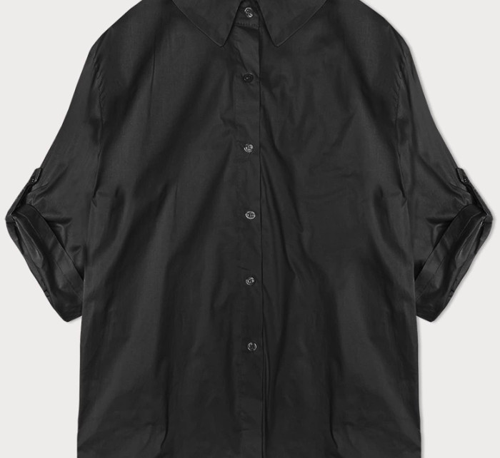 Černá košile s ozdobnou mašlí na zádech (24018)