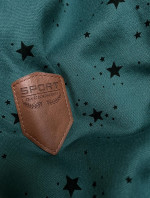Zelená dámská mikina s kapucí a se vzorem hvězdiček (2305)