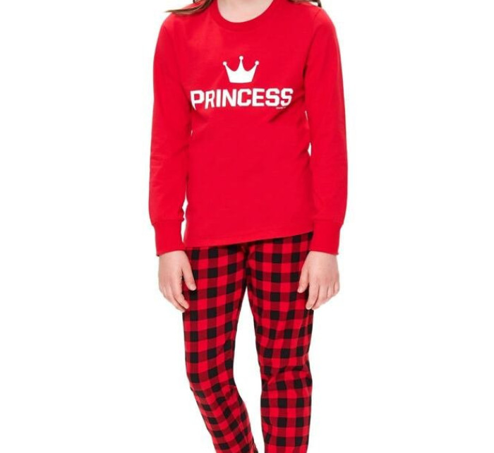 Dívčí pyžamo Princess červené