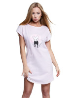 Noční košilka Mila růžová se psem