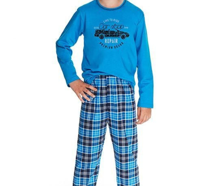 Chlapecké pyžamo Mario modré s autem