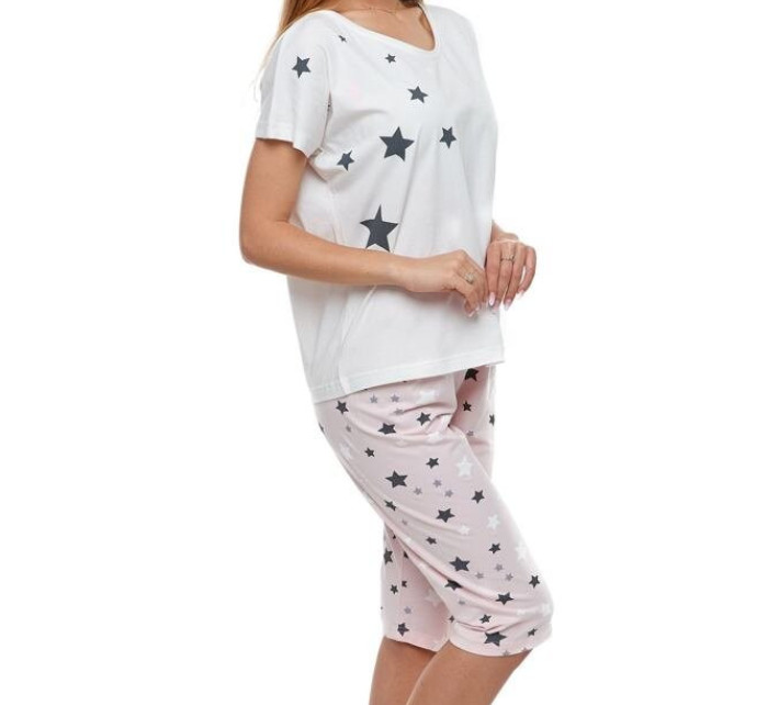 Dámské pyžamo Orion bílé s hvězdami