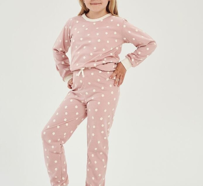 Dívčí pyžamo Chloe růžové s puntíky