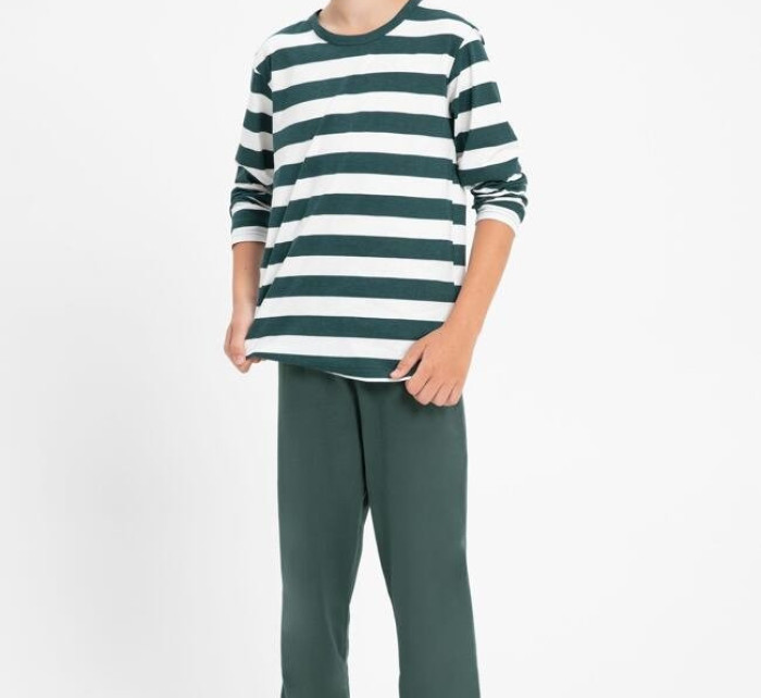 Chlapecké pyžamo Blake zeleno-bílé pro starší