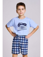 Chlapecké pyžamo Owen modré s terénním vozidlem