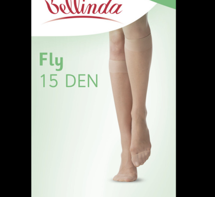 Silonkové podkolenky FLY KNEE HIGHS 15 DEN - BELLINDA - almond