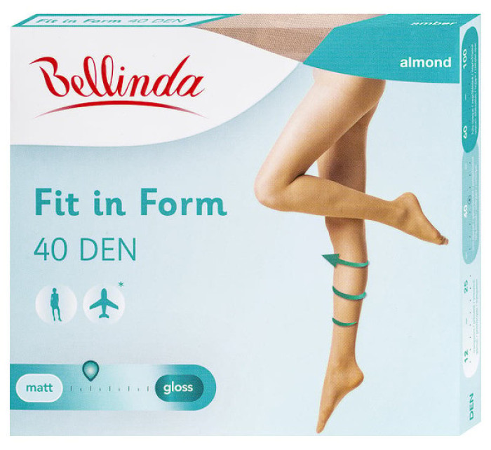 Punčochové kalhoty pro unavené nohy FIT IN FORM 40 DEN - BELLINDA - almond